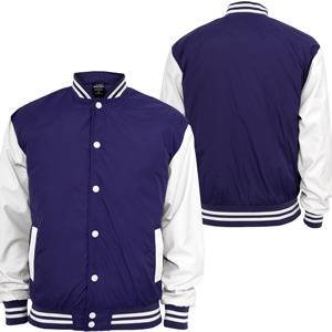 Veste universitaire respirante doublée de maille pour l'extérieur, veste universitaire lourde bicolore avec logo brodé - Product Image 3