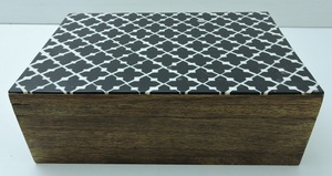 Boîte à bijoux pour femme Boîte à bijoux en bois et résine polie à la main de haute qualité emballage de bijoux - Product Image 4