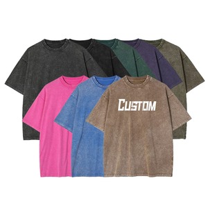 Camisetas Unisex de Gran Tamaño, 100% Algodón, de Alta Calidad, con Logotipo Personalizado, Hombros Caídos, Color Sólido - Product Image 1