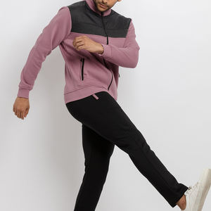 Vente chaude à la mode Slim Fit hommes survêtement vêtements d'entraînement confortable fermeture éclair hommes survêtement - Product Image 3