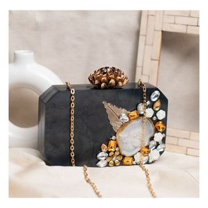 ASSISTANCE Standard Quality Resin Clutch Unique Designer Purse Luxury High Quality Best Price Embroidery Rhinestone Summer - Product Image 6