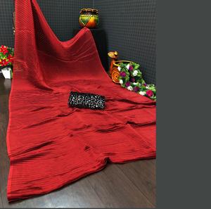 Sari de seda Rangoli de diseñador elegante de boutique india con trabajo de impresión digital última Ropa Étnica para bodas y eventos especiales - Product Image 1