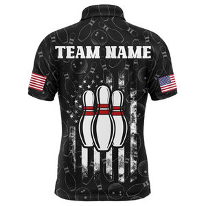 Polo de bowling pour homme personnalisé, séchage rapide, 100% polyester, imperméable, respirant, qualité supérieure, tricoté, imprimé sportif, sublimation - Product Image 4