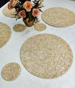 Mantel Individual Bordado con Cuentas, Mantel Individual con Lentejuelas Hecho a Mano en India - Product Image 6