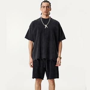 OEM personalizado Streetwear cuello alto camiseta mejor calidad 300 Gsm peso pesado camisa suave peinado algodón bordado Dtg impresión camiseta - Product Image 1