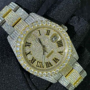 <span class=keywords><strong>Rx</strong></span> Sang Trọng Iced out Kim Cương Moissanite Thạch Anh Đồng Hồ Miyota Phong Trào Thép Không Gỉ Quyến Rũ Tùy Chỉnh Buss Xuống Của Nam Giới - Product Image 2