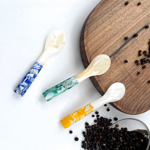 Handmade Pearl Inlay Spoon from Vietnam Premium <b>Shell</b> Utensil for Luxury Dining & Custom Hospitality Orders - Product Image 1