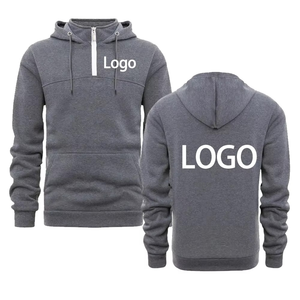 Drop Shoulder personnaliser votre logo de marque hommes et femmes casual zip up hoodie tops street personality pullover sweatshirts - Product Image 2