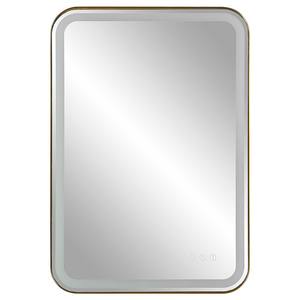 Espejo de pared moderno de metal con forma rectangular dorada para hotel, apartamento, sala de estar, dormitorio, pasillo, decoración de pared, espejo de tocador - Product Image 5