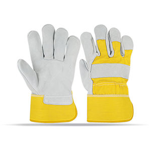 ถุงมือนิรภัยหนังวัวแยกหนังแท้คุณภาพสูงเหมาะสำหรับงานก่อสร้าง - Product Image 4