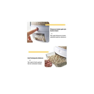 Organizador de Alimentos Secos y Legumbres Giratorio de 360 Grados de Nueva Generación, Práctico y Útil, Diseño de 6 Compartimentos, 6.4L, Hecho de Plástico Duradero - Product Image 4