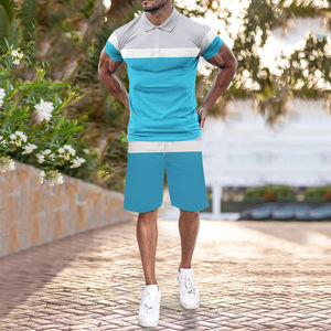 Shorts de sport respirants à la mode pour hommes, coupe ajustée, deux tons, pour un usage décontracté en plein air, vente en gros - Product Image 3