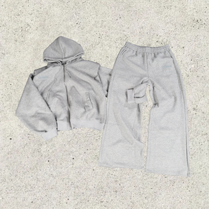 Conjunto de Sudadera con Capucha y Pantalones de Chándal de Algodón 100% de Alto Gramaje para Invierno, Tallas Grandes, Personalizable - Product Image 2