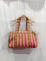 Sac de voyage décontracté en coton imprimé à la main, grande capacité, durable, de luxe, pour le sport et les week-ends, écologique, avec fermeture éclair tactique