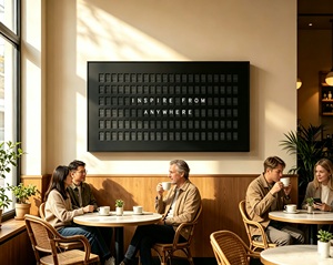 Tablero de Mensajes de 100 Celdas con Palancas Desplegables, Color Blanco, Marca YUELI, para Exhibición en Paredes de Cafeterías, Restaurantes y Boutiques - Product Image 5