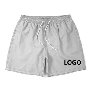 Shorts décontractés pour hommes de haute qualité, confortables et respirants, logo personnalisé, vente chaude, teinture unie, motif uni, logo personnalisé - Product Image 3