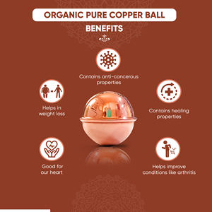 Agua de cobre de oro rosa Ayurvédico de alta calidad con borde medieval para promover la eliminación de toxinas de filtración de agua potable ecológica - Product Image 3