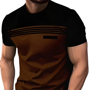 Nueva Camiseta Premium 100% Algodón para Hombre, Informal, Transpirable, de Verano, con Logotipo Personalizado, Ropa Deportiva de Moda para Exteriores - Product Image 1