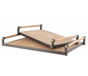 Plateau de service en bois en gros fait à la main en bois d'acacia plateau ovale utilisé pour la table à manger à un prix abordable - Product Image 6