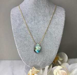 Magnifique collier en labradorite bijoux en argent sterling avec pierres précieuses collier chakra cadeau pour femme - Product Image 6