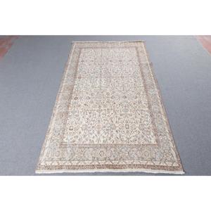 พรมวินเทจตุรกี ขนาด 5x9.1 ฟุต (151x276 ซม.) พรมขนสัตว์สีน้ำตาล - Product Image 1