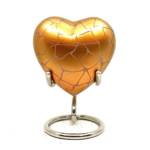 2024 vente chaude de qualité supérieure finition personnalisée cendres funéraires matériel en aluminium urnes de crémation de coeur à un prix raisonnable - Product Image 1