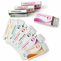 Pack Duo 3ml, 5 Flacons, Étiquettes Holographiques Personnalisées, Boîte en Papier Adhésif Imprimée sur Mesure avec Plateau en Plastique pour Soins de la Peau et Cosmétiques