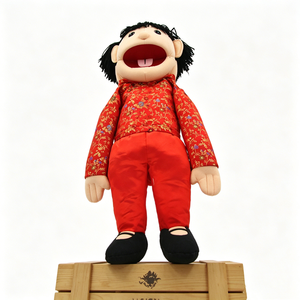 Marioneta de Peluche de Personaje Humano para Ventriloquismo, Juguete Interactivo para Contar Cuentos, Algodón PP, Accesorios con Temática Étnica, Carga USB, para Todas las Edades - Product Image 4