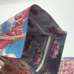 Custom 3.5g Mylar Three Side Seal Zipper Bag <b>Box</b> with Internal Printing Child Moisture Proof for Sushi Pet Food Edible Packaging - Product Image 6