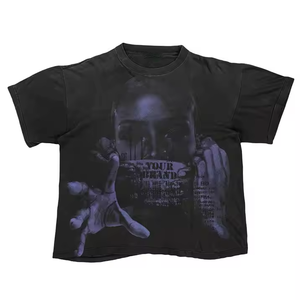 Camiseta Extra Grande para Hombre, 100% Algodón, con Logotipo Personalizado en la Parte Delantera, Impresión Digital, Ropa Casual Ecológica y Elegante - Product Image 6