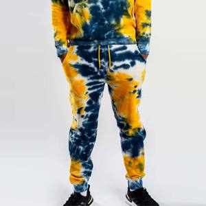 Conception personnalisée Tie Dye Skull Survêtement de sport unisexe Ensemble short d'hiver surdimensionné respirant sans sweat à capuche pour hommes femmes adultes - Product Image 4
