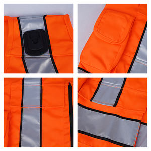 Gilet de sécurité réfléchissant haute visibilité avec poches et gilet de sécurité à fermeture éclair Vêtements unisexes Gilet réfléchissant de sécurité - Product Image 3