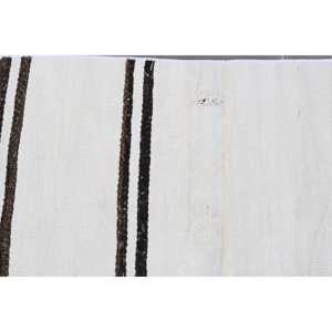 พรมขนาด 1.5x8.8 ฟุต, พรมวินเทจสไตล์ตุรกี, พรมลายนามธรรมสีขาวน้ำตาล - Product Image 4