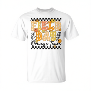 Camiseta del equipo Field Day Orange para competición de juegos en eventos escolares - Product Image 2