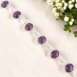 Bracelet tennis en argent sterling avec pierre de zircon, fait à la main, charme luxueux, bijoux élégants pour femmes, cadeau - Product Image 3