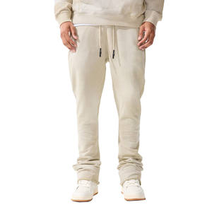 Men's High Quality Stacked Joggers Casual Flared Sweatpants with Pockets Mid Waist Flat Front Style for Street Wear - Product Image 2