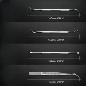 Juego de Herramientas de Limpieza Dental de Acero Inoxidable Duradero, Removedor de Sarro Manual y Pinzas para Eliminar el Sarro, Manualidades de Uñas - Product Image 4