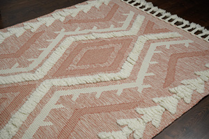 พรม kilim ทอมือพรมกำมะหยี่ทันสมัยสำหรับบ้านสีแดงแบบดั้งเดิมซักได้สวยงามส่งตรงจากผู้ผลิต - Product Image 2