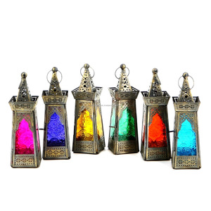 Linternas de cristal modernas, candelabros de metal para decoración del hogar - Product Image 2