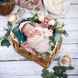 Cesta de bebé de ratán duradera tejida a mano para fotografía de recién nacido Vintage sesión de fotos infantil Poser elegante cuna de bebé-para decoración de dormitorio - Product Image 2