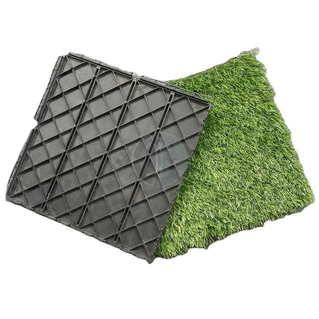 Beste Prijs Eco-Milieu Kunstgras In Elkaar Grijpende Tegels Voor Tuinornamenten Decor Groen Plastic Type 12 Stuks Vietwood