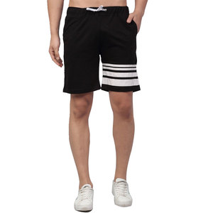 Custom Logo Men's Summer Casual Shorts High Waist Drawstring Closure Eco-Friendly Polyester Canvas Quick Dry Solid Pattern - Product Image 1