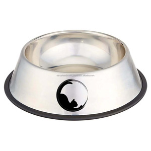 ชามโลหะรูปสุนัขและแมวทำด้วยมือพร้อมโลโก้สินค้าใหม่จากผู้ผลิตในอินเดีย - Product Image 5