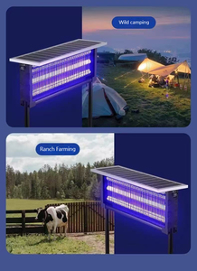 Potente exterminador de insectos eléctrico solar para exteriores con 3 tubos y luz blanca cálida suave de 2700K para acampar en el patio - Product Image 5