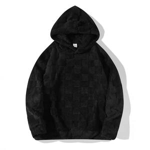 Sweat-shirt à capuche décontracté personnalisé par le fabricant, vêtement d'extérieur, pull ample à patchwork sportif - Product Image 4