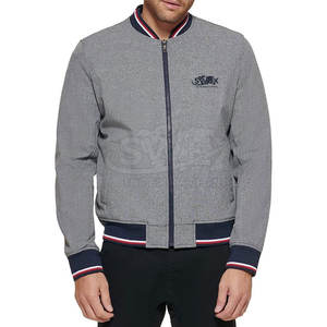 Vente en gros taille personnalisée hommes fermeture éclair Letterman veste d'hiver à vendre à l'extérieur col montant hommes fermeture éclair Letterman veste d'hiver - Product Image 3