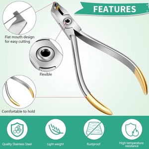 Fresa distale ortogonne pinza dentaria in acciaio inossidabile Set di strumenti ortodontici uso chirurgico tronchesi per bretelle - Product Image 2