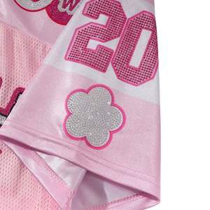 Camiseta de Fútbol de Malla de Poliéster de Manga Corta, Transpirable, que Absorbe la Humedad, con Logotipo/Número de Equipo Personalizado OEM, para Jugadores de Club - Product Image 4