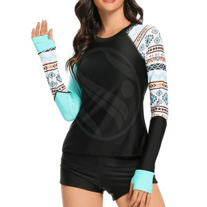 Venta al por mayor Precio razonable Nueva llegada Mujeres Rash Guard Gym Fitness Wear Tallas grandes Mujeres Rash Guard - Product Image 5