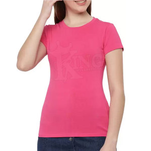 เสื้อยืดผ้าฝ้ายสำหรับผู้หญิงขนาดผู้ใหญ่ผลิตตามสั่ง MOQ ต่ำสำหรับฤดูร้อน - Product Image 1